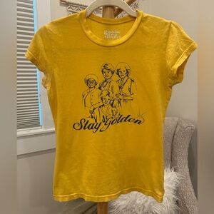 Goodie Two Sleeves Golden Girls “Stay Golden” Graphic Tee | Mustard Yellow | M